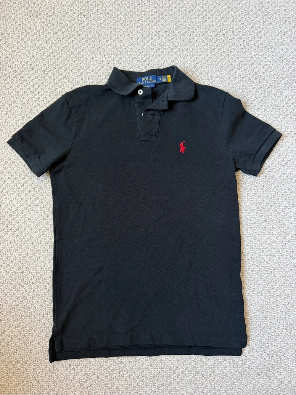 Polo by Ralph Lauren Black Polo with Red Logo